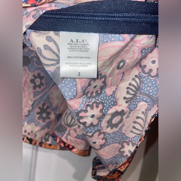 A.L.C Chandler Floral Sweetheart neckline & Puff Sleeve Floral Top 💕 size 2 - Picture 12 of 14